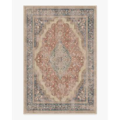 Adeline Antique Red Flatwoven Rug - 200 x 290 cm - Rug + Pad System