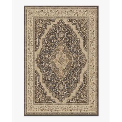 Adeline Dark Wood Flatwoven Rug - 200 x 290 cm - Rug + Pad System