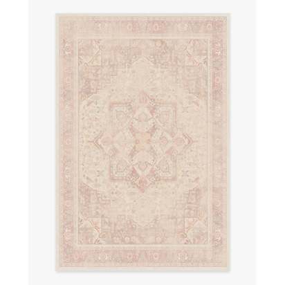 Kamran Soft Pink Flatwoven Rug - 200 x 290 cm - Rug + Pad System