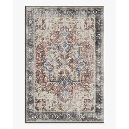 Kamran Royal Blue Flatwoven Rug - 200 x 290 cm - Rug + Pad System