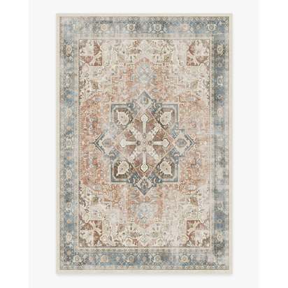 Kamran Coral Flatwoven Rug - 200 x 290 cm - Rug + Pad System