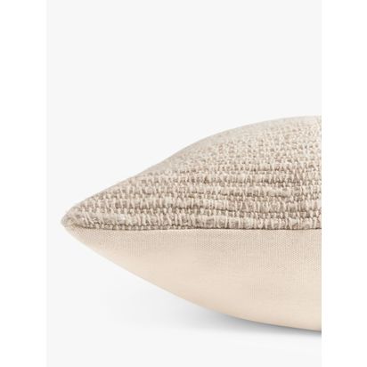 John Lewis Ribbed Patchwork Cushion, Natural Natural | H35 x W55cm
