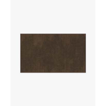 Nico Solid Dark Wood Flatwoven Rug - 90 x 150 cm - Rug + Pad System