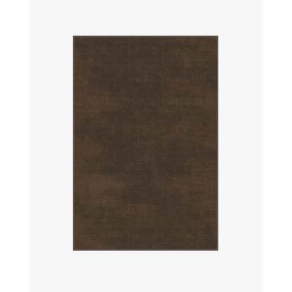 Nico Solid Dark Wood Flatwoven Rug - 120 x 185 cm - Rug + Pad System