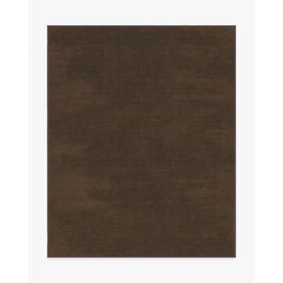 Nico Solid Dark Wood Flatwoven Rug - 245 x 305 cm - Rug + Pad System