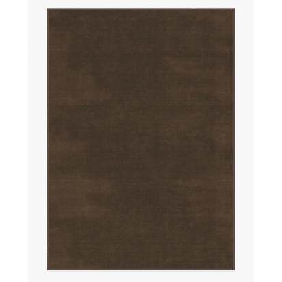 Nico Solid Dark Wood Flatwoven Rug - 305 x 425 cm - Rug + Pad System