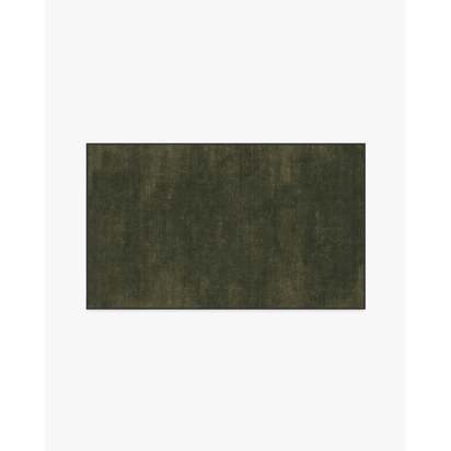 Nico Solid Olive Flatwoven Rug - 90 x 150 cm - Rug + Pad System