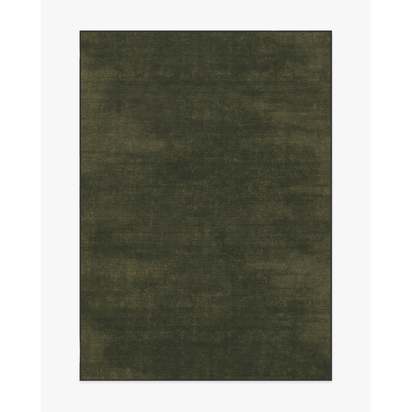 Nico Solid Olive Flatwoven Rug - 150 x 215 cm - Rug + Pad System