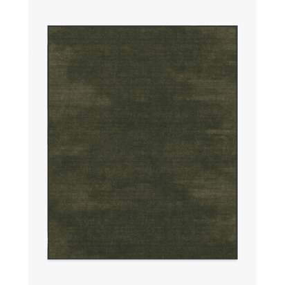 Nico Solid Olive Flatwoven Rug - 245 x 305 cm - Rug + Pad System
