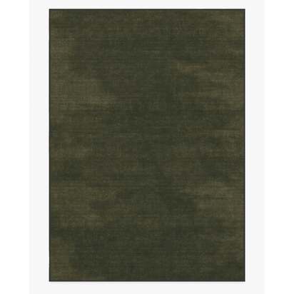 Nico Solid Olive Flatwoven Rug - 305 x 425 cm - Rug + Pad System