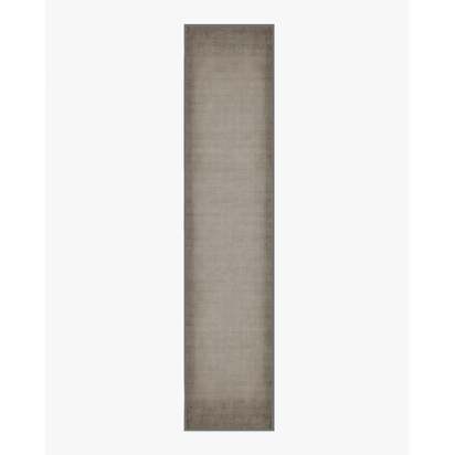 Aura Ombre Solid Ash Grey Flatwoven Rug - 75 x 365 cm - Rug + Pad System