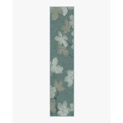 Magnolia Teal Flatwoven Rug - 75 x 365 cm - Rug + Pad System