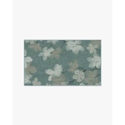 Magnolia Teal Flatwoven Rug - 90 x 150 cm - Rug + Pad System