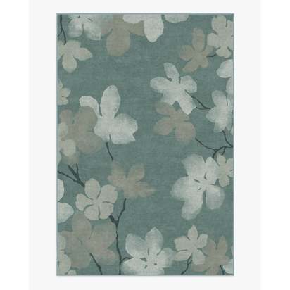 Magnolia Teal Flatwoven Rug - 185 x 275 cm - Rug + Pad System
