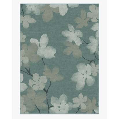 Magnolia Teal Flatwoven Rug - 305 x 425 cm - Rug + Pad System