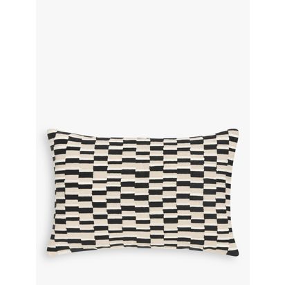 John Lewis Vista Cushion Graphite | 35 x 55cm