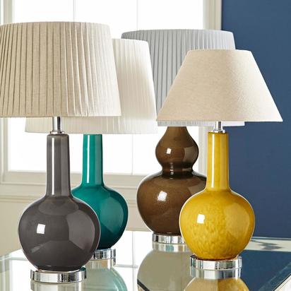 OKA, Grenadilla Table Lamp - Saffron, Table Lamps, Ceramic