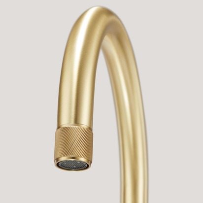 PORTMAN Swirled Kitchen Mixer Tap - Brass - Default Title