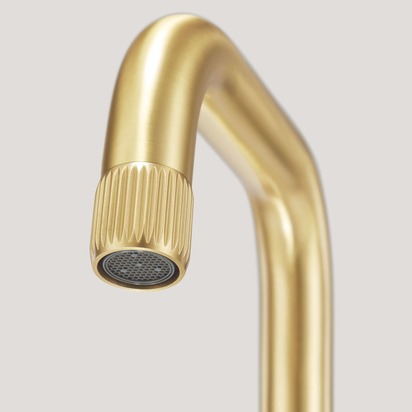 ARMSTRONG Grooved Kitchen Mixer Tap - Brass - Default Title