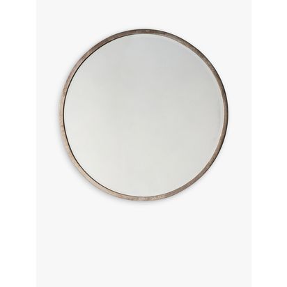 Gallery Direct Cade Round Wall Mirror, 60cm Antique Silver | H60.00cm * W60.00cm * D2.00cm
