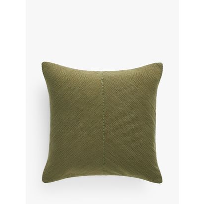 John Lewis Corded Square Cushion Avocado | H45 x W45cm