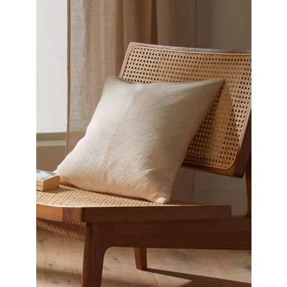 John Lewis Corded Square Cushion Greige | H45 x W45cm