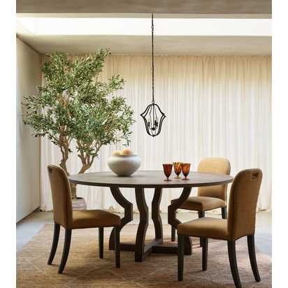 OKA, Faux Potted Olive Tree, Extra Large – Black, Potted Trees, Fabric/Iron/Plastic