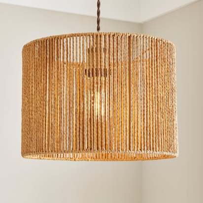 Kabir String Easy Fit Drum Pendant Shade