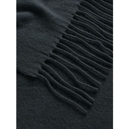 John Lewis Plain Merino Wool Throw Graphite | L190 x W140cm