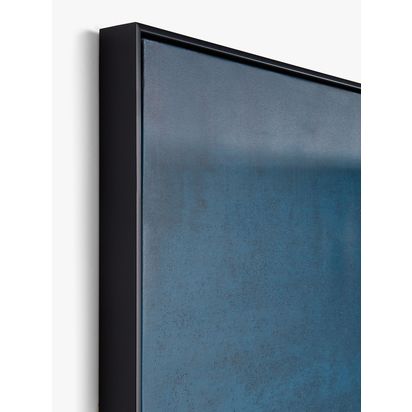 John Lewis 'Dark Skye' Abstract Framed Canvas, 100 x 100cm, Blue Blue | H100 x W100 x D4.5cm