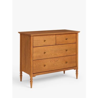 John Edwin 2+2 Drawer Chest, Stained Oak Stained Oak | H87 x W105 x D50cm