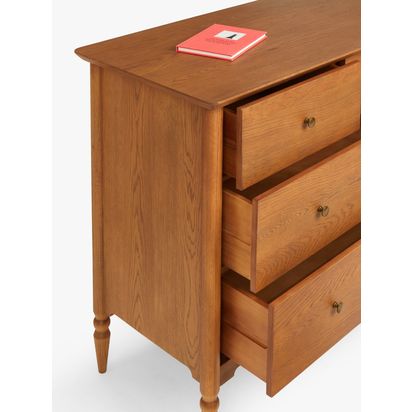 John Edwin 2+2 Drawer Chest, Stained Oak Stained Oak | H87 x W105 x D50cm