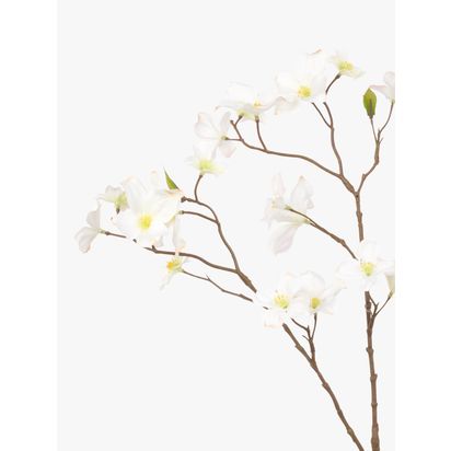 Floralsilk Artificial Dogwood Spray, White White | H82 x W23 x D18cm