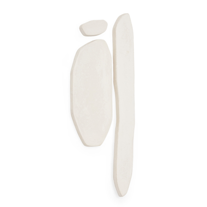 Siluna set of 3 elongated wall panels in white papier-mÃ¢chÃ©