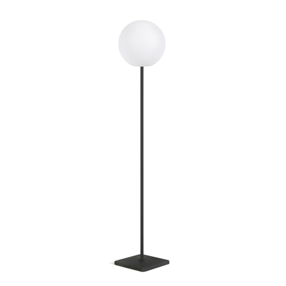 Dinesh outdoor solar floor lamp in black steel 120 cm