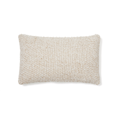 Sunira cushion cover in cotton and natural jute, 30 x 50 cm