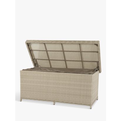 Bramblecrest Chedworth Large Garden Cushion Storage Box, Sandstone Sandstone | H86 x W100 x D190cm