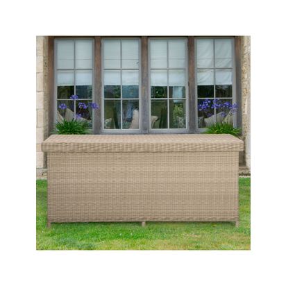 Bramblecrest Chedworth Large Garden Cushion Storage Box, Sandstone Sandstone | H86 x W100 x D190cm