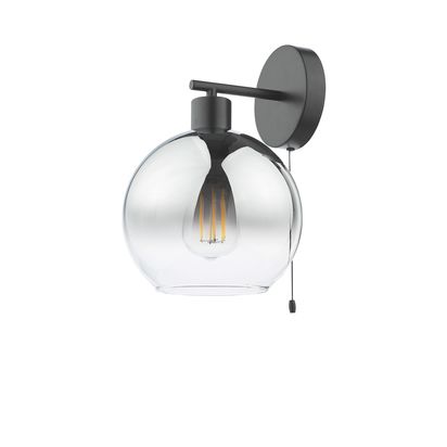 Där Lycia Glass Wall Light Black/Ombre Glass | H29 x W20 x D21cm