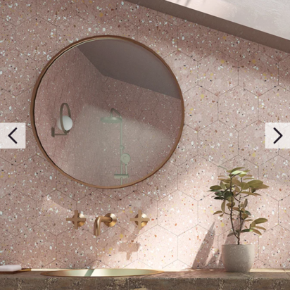 Pink Terrazzo Effect Wall/ Floor tiles