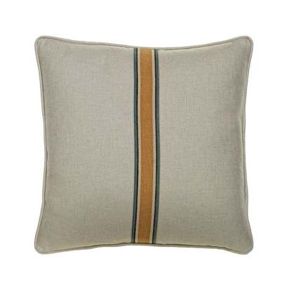 Trek Medal Stripe Gold Tape, Sustainable Feather, Cushion - Andrew Martin