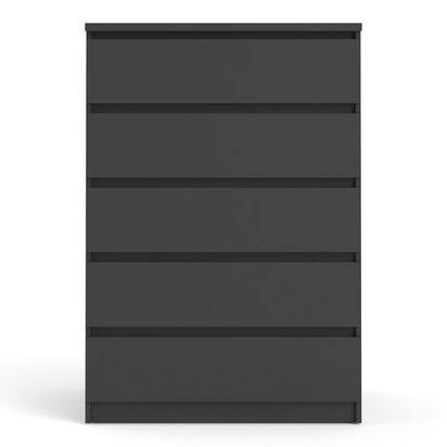 Avery 3 Chest of 5 Drawers in Black Matt