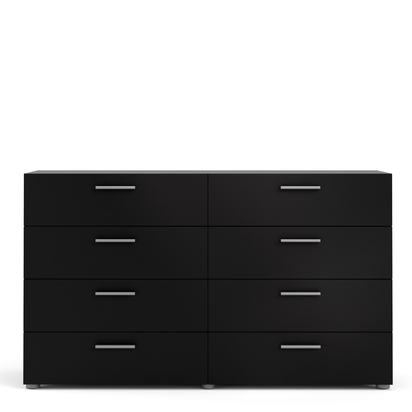 Prescott 3 Wide Chest of 8 Drawers in Black