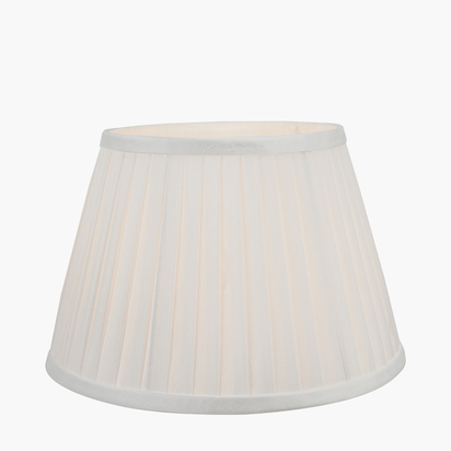 Lyndon 25cm Ivory Silk Mix Knife Pleat Tapered Lampshade