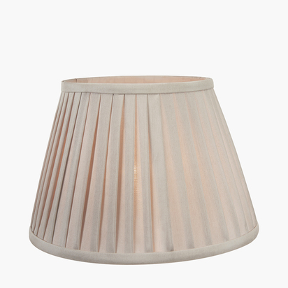Lyndon 25cm Taupe Silk Mix Knife Pleat Tapered Lampshade