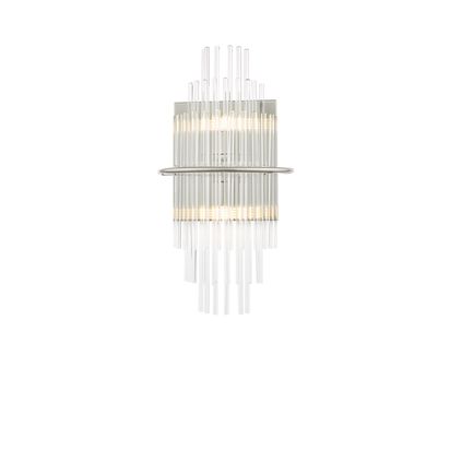 Där Lukas Tiered Glass Wall Light Polished Chrome