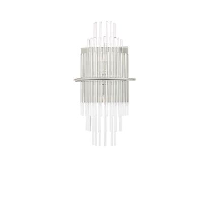 Där Lukas Tiered Glass Wall Light Polished Chrome