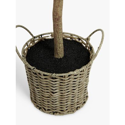 John Lewis Artificial Olive Tree in Wicker Basket, Natural/Green Natural/Green | H78 x Dia.46cm