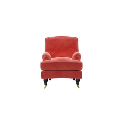 Bluebell Small Armchair in Dusty Rose Cotton Matt Velvet