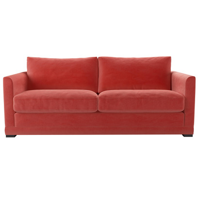 Aissa 3 Seat Sofa Bed in Dusty Rose Cotton Matt Velvet